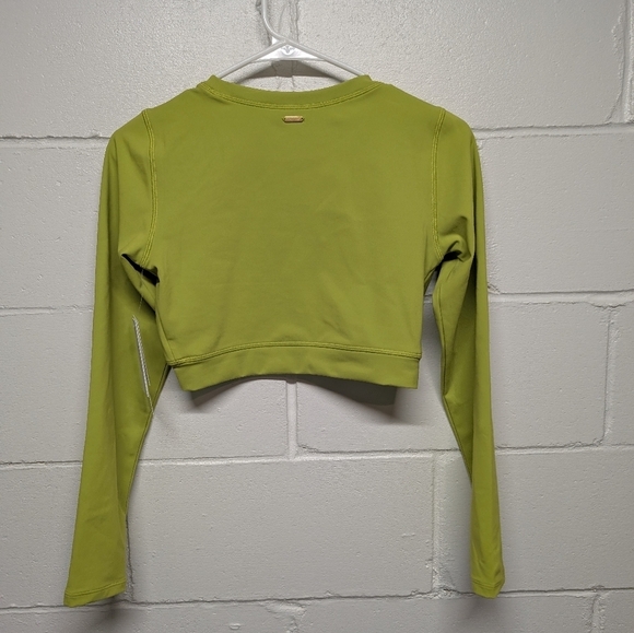 L*Space Aim High Women's Pistachio Green Long Sleeve Crop Top Medium New Tags - Picture 2 of 9